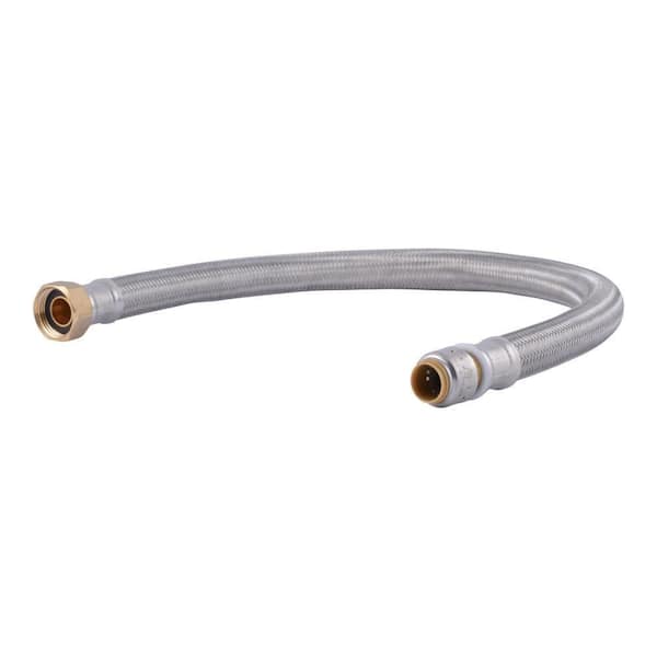 SharkBite Max 1/2 in. Push-to-Connect x 3/4 in. FIP x 24 in. Braided Stainless Steel Water Heater Connector