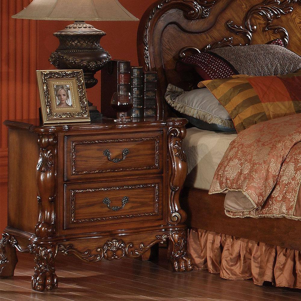 Acme Furniture Dresden 2Drawer Cherry Oak Nightstand 31 in. H x 20 in