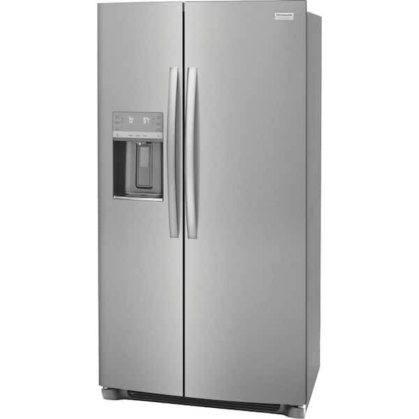 Frigidaire - Gallery 36 in. 22.3 cu. ft. Counter Depth Side-by-Side Refrigerator in Smudge-Proof Stainless Steel, ENERGY STAR