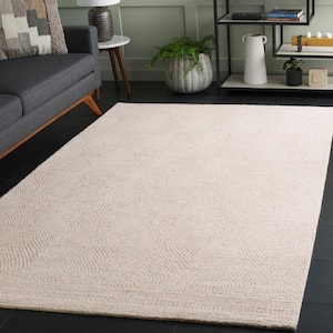 Abstract Ivory/Beige 4 ft. x 6 ft. Geometric Area Rug