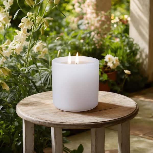 MPG (Set of 2) Smooth Cement Cylinder Citronella Candle in Matte