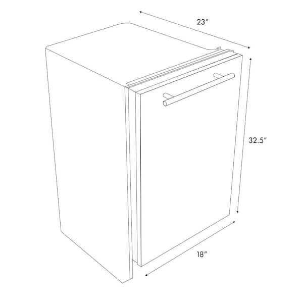 fridge size of dishwasher