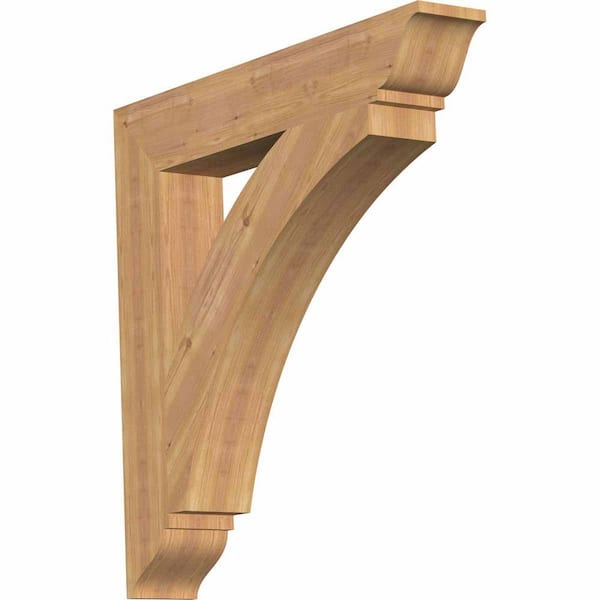 Ekena Millwork 5.5 in. x 36 in. x 36 in. Western Red Cedar Thorton Traditional Smooth Bracket
