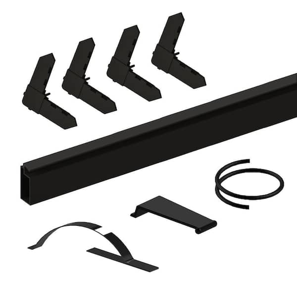 5/16in x 2 in. x 2" Plastic Window Screen Frame Corner 4 pack-Black