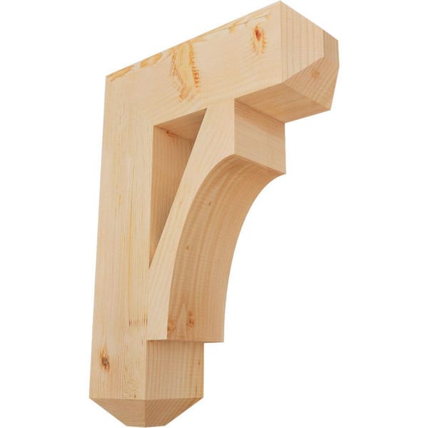 Ekena Millwork 5.5 in. x 28 in. x 20 in. Douglas Fir Westlake Craftsman Smooth Bracket