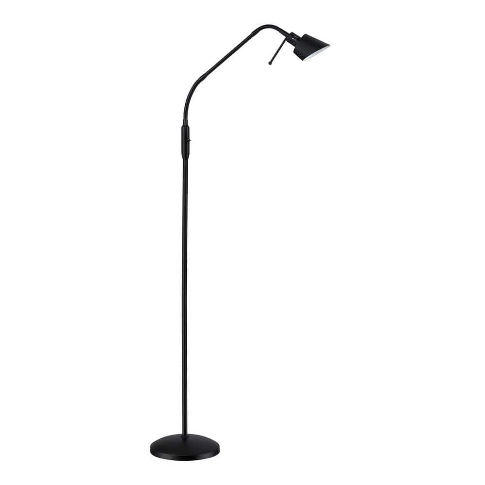 Kendal Lighting OSLO 53 in. Black 1Light Standard Floor Lamp with