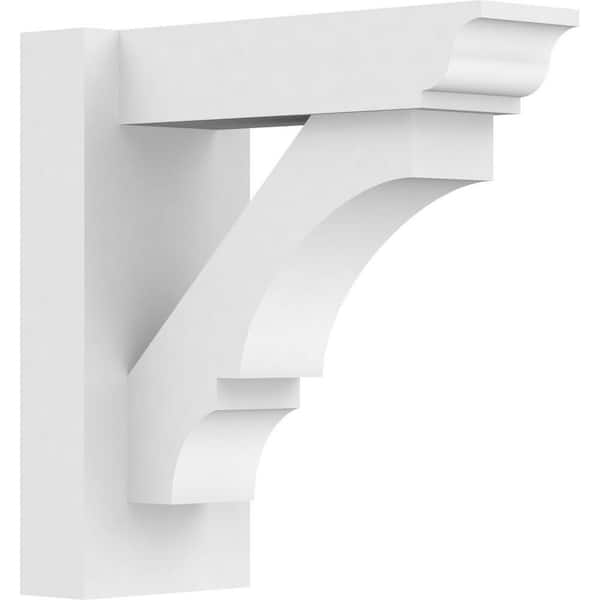 Ekena Millwork Balboa 5 in. W x 12 in. H x 12 in. D Signature Urethane Polyurethane Outlooker with Traditional Ends