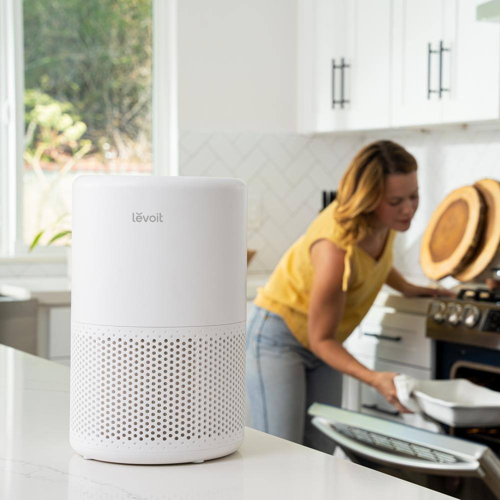 White Smart Table-Top Tower Air Purifier with HEPA Filter