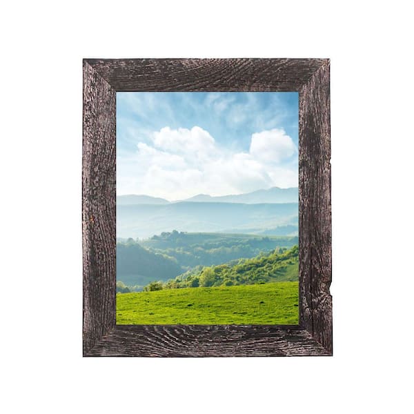 BarnwoodUSA Rustic Farmhouse 8 in. x 10 in. Smoky Black Reclaimed Picture Frame (1.5 in. Molding)