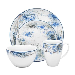 Blue Nebula (Blue) Porcelain 4-Piece Place Setting, Service for 1
