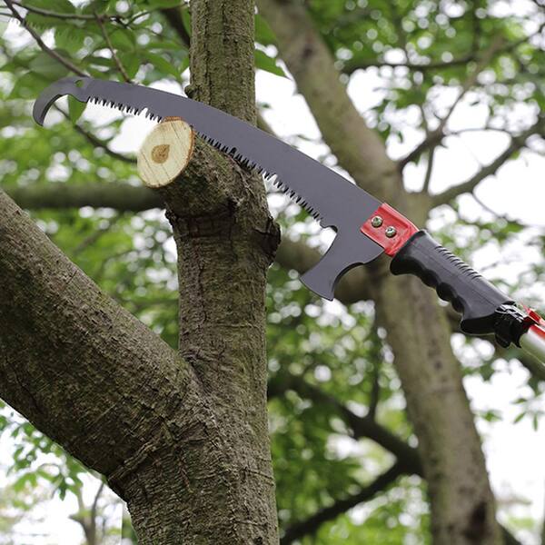 58.8- 240 in. Aluminum Pruning Saw Extendable Tree Pruner, with Light-Weight Alloy Handle, Manual Pole Saw