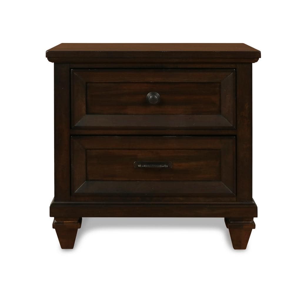 Sevilla Walnut Finish Acacia Wood King Bedroom Set