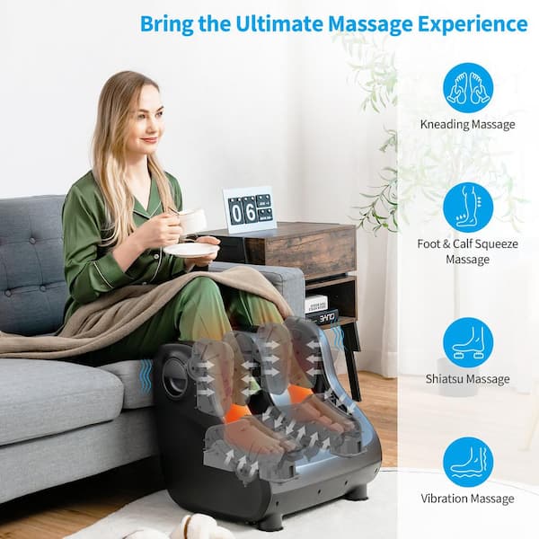 Shiatsu Heated Electric Kneading Foot and Back Massager - Costway