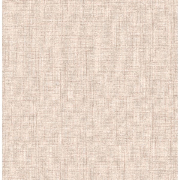 NuWallpaper Lansdowne Pink Fabric Textures Vinyl Peel and Stick Wallpaper Sample