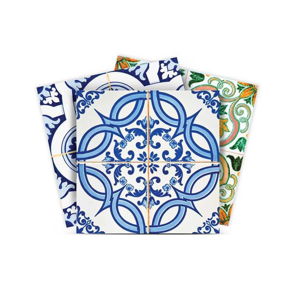 White and Blue H74 8 in. x 8 in. Vinyl Peel and Stick Tile (24-Tiles, 10.67 sq.ft./Pack) price history on PriceWatchPro