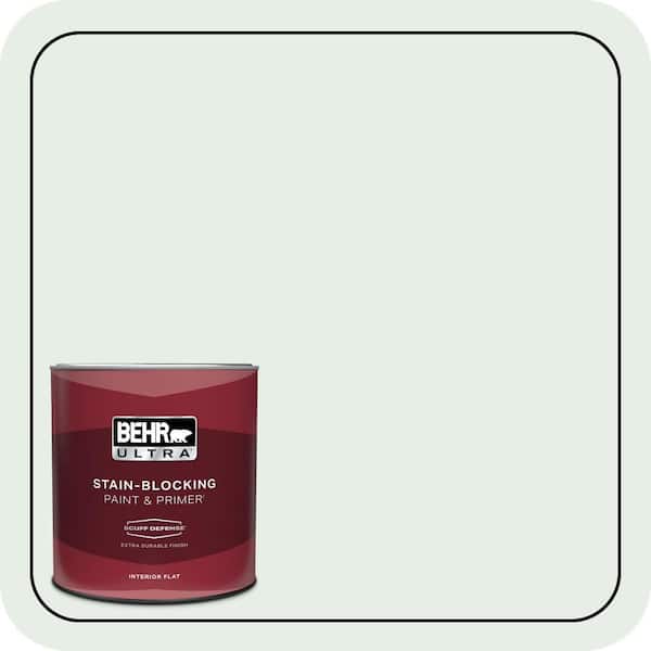 BEHR ULTRA 1 qt. #460C-1 Aegean Mist Extra Durable Flat Interior Paint & Primer