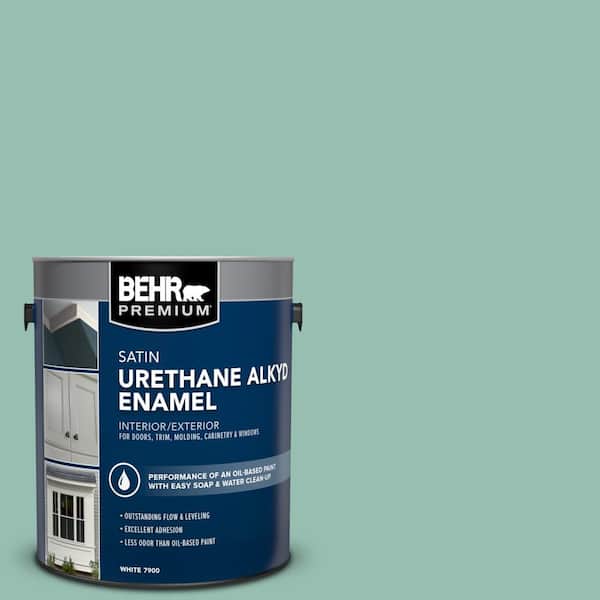 1 gal. #PPU12-07 Spring Stream Urethane Alkyd Satin Enamel Interior/Exterior Paint