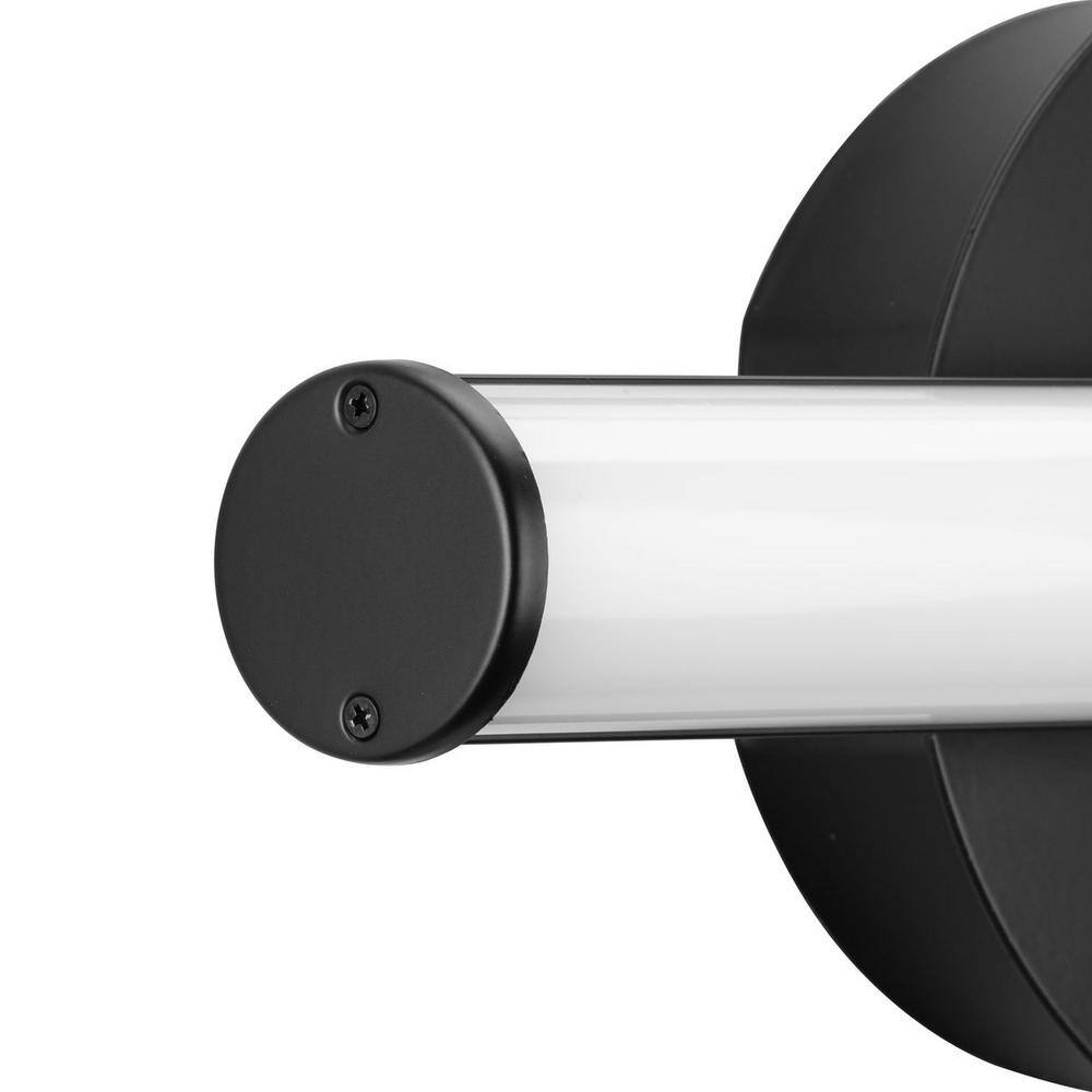 Matte Black LED Small Linear Vanity Light with Acrylic Shade