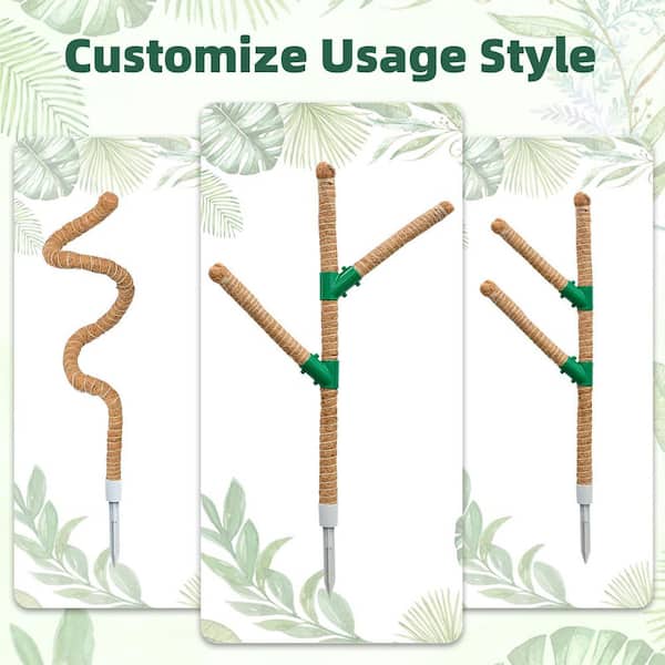 OGETFUUR 2 Pack 30 in. Moss Poles Coco Coir Plant Pole Moss Plant