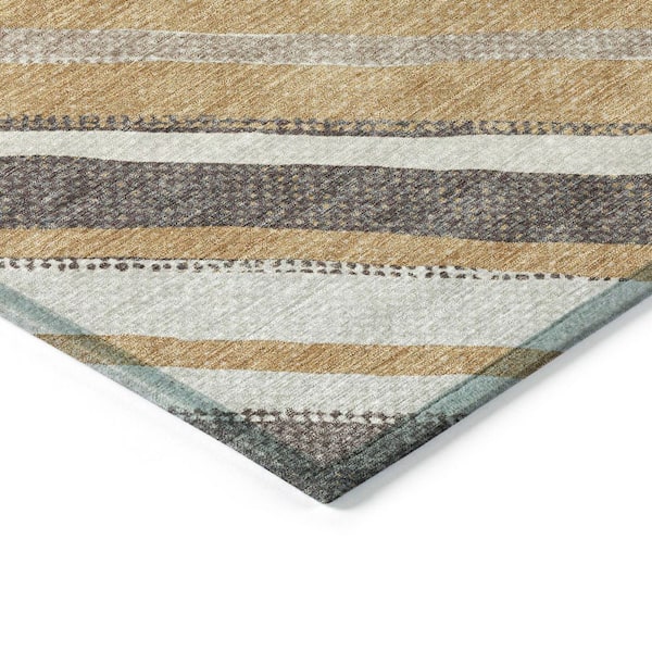 Chantille Machine Washable Indoor/Outdoor Abstract ACN2282 Gold 10 ft. x 14 ft. Area Rug