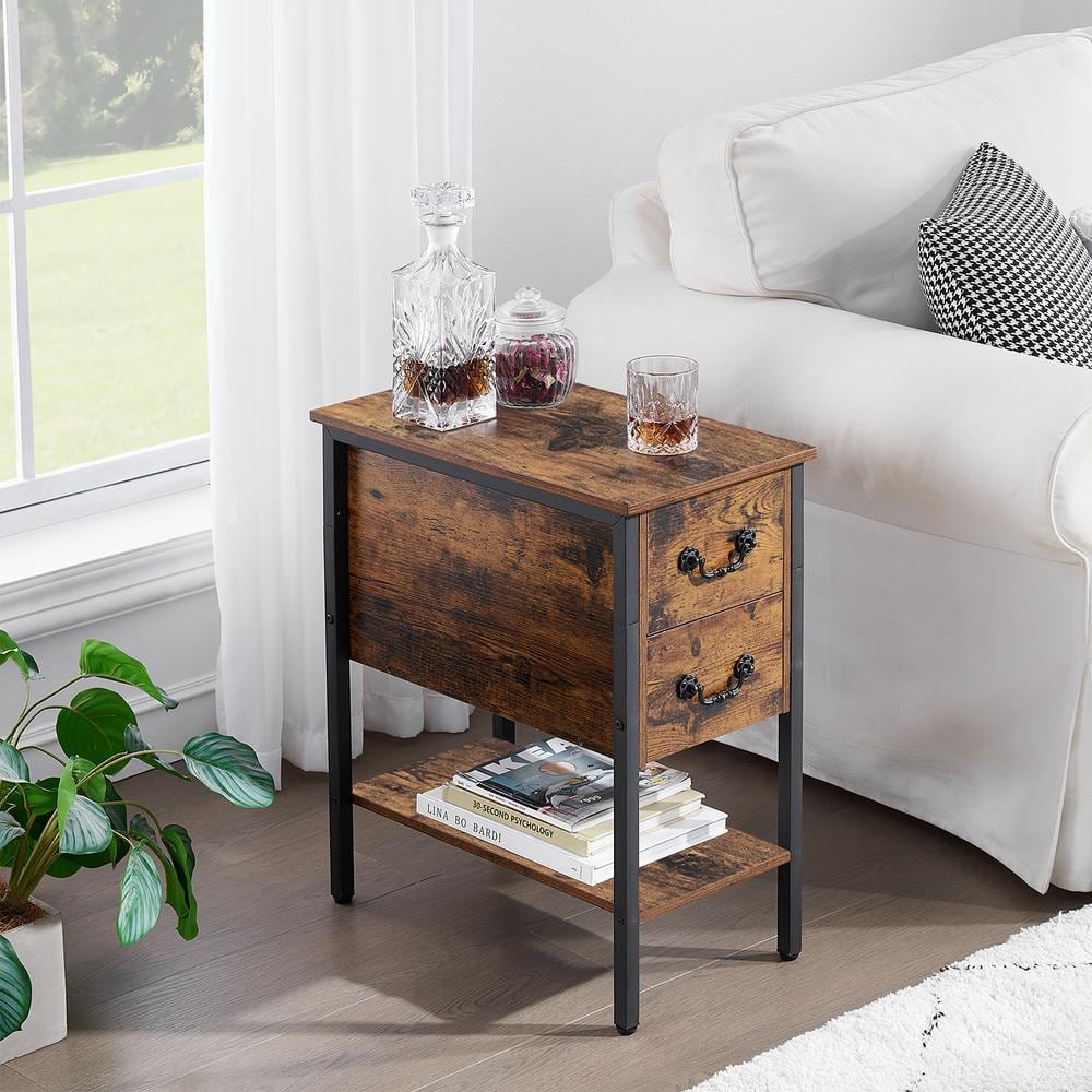 Nightstand with 3 Drawers and 2-Tier orders Shelf