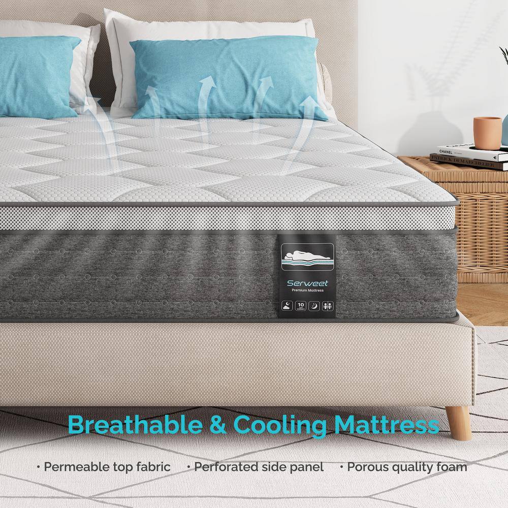 Queen Medium Firm Memory Foam 10 in. Bed-in-a-Box Mattress - thumbnail 6