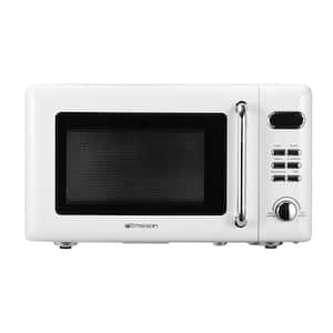 Emerson 0.7 cu. ft., 700W Touch Control, Retro White Microwave Oven