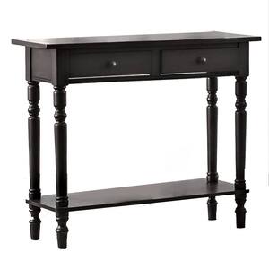 Calle 13 in. Rectangle Gray Wood Frame 2-Drawer Writing Desk