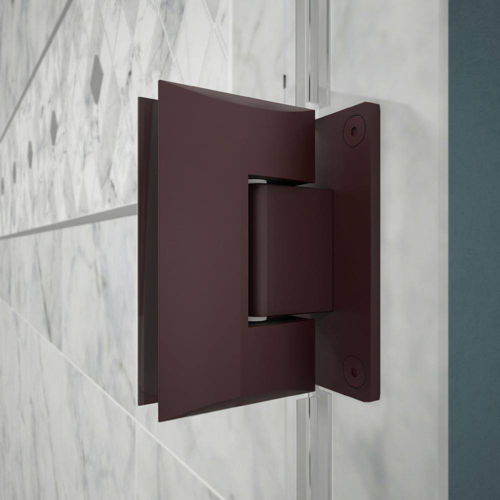 Unidoor Plus 60" Frameless Hinged Shower Enclosure with Clear Glass