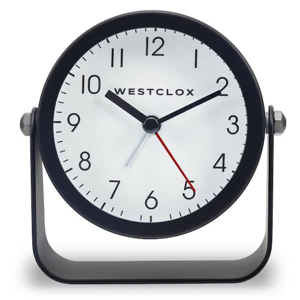 Westclox 3.5 in. Black Tilt Alarm Clock 75221 - The Home Depot