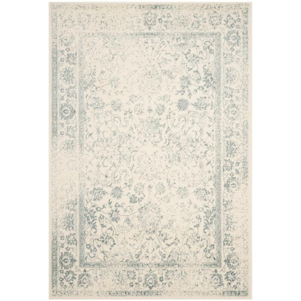 Adirondack 6 ft. x 8 ft. Ivory/Slate Oriental Area Rug