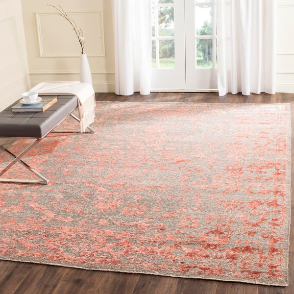 Centennial 8 ft. x 10 ft. Gray/Red Oriental Area Rug