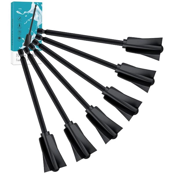 KIWDZFU 6-Pieces Resin Mixer Paddles Plastic Epoxy Paint Stirrer for Drill Reusable Multipurpose Minimize Bubbles Even Mixing