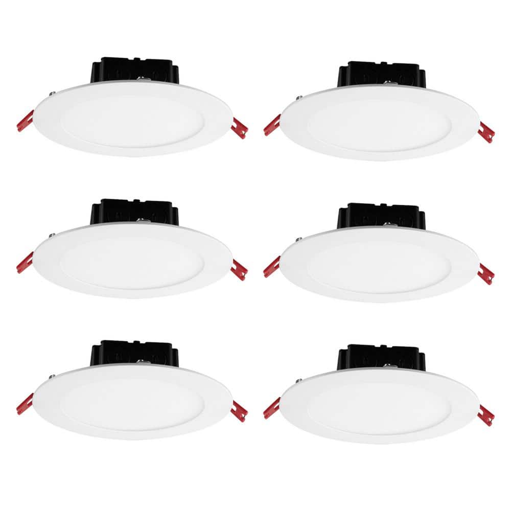 Commercial Electric Ultra Slim 6 in. Adjustable CCT Canless New  Construction & Remodel IC Rated Indoor/Outdoor LED Recessed Light Kit 91477  - The Home Depot