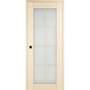 18 in. x 84 in. Vona Right-Hand 8-Lite Frosted Glass Loire Ash Wood Composite Single Prehung Interior Door