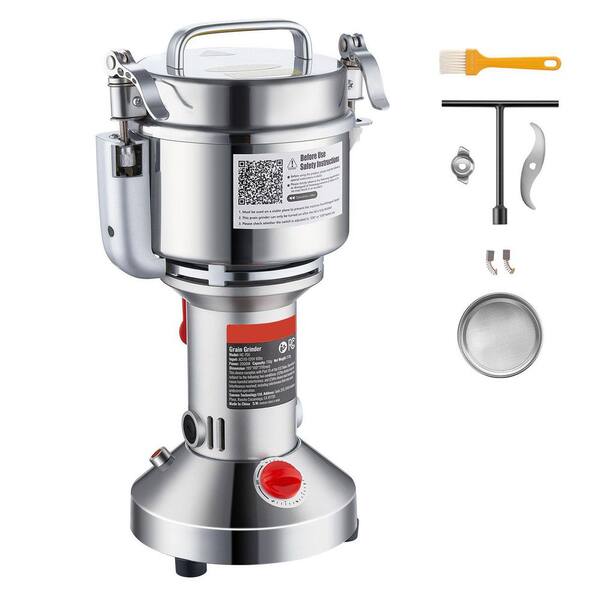 750g Straight Type Grain Mill, Stainless Steel Dry Grinder for Grains Spices Coffee