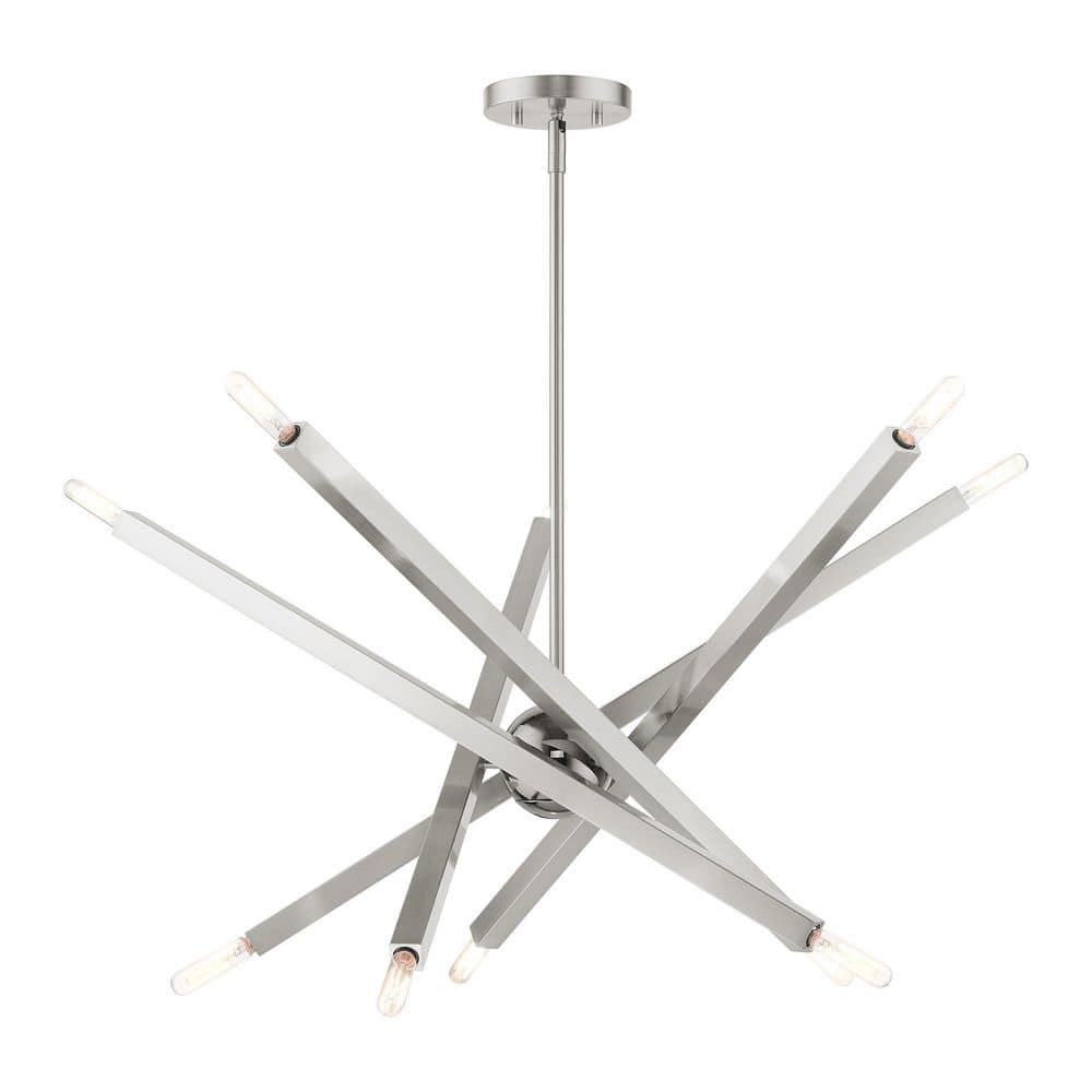 Monaco Brushed Nickel 10-Light Sputnik Chandelier
