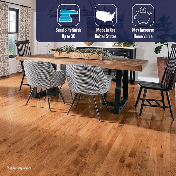 Plano Marsh Oak 3/4 in. T x 3-1/4 in. W x Varying Length Solid Hardwood Flooring (22 sq.ft./ctn)