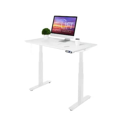 airLIFT 54 in. Rectangular White Standing Desks with Adjustable Height