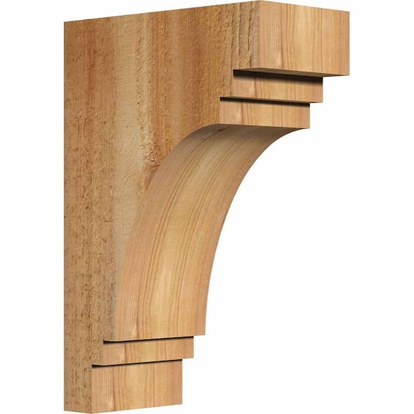 Ekena Millwork 4 in. x 8 in. x 12 in. Western Red Cedar Pescadero Rough Sawn Corbel