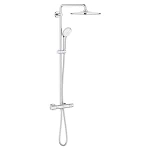 Euphoria 310 CoolTouch 3-Spray Thermostatic Shower System with Handheld Shower in StarLight Chrome