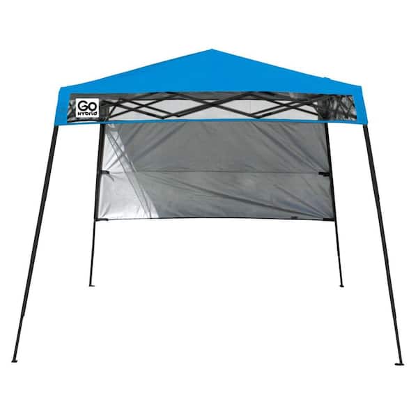 Quik Shade 6 ft. x 6 ft. Blue Go Hybrid Compact Backpack Canopy