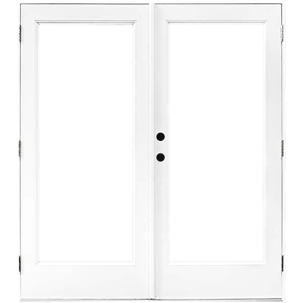 MP Doors 60 in. x 80 in. Fiberglass Smooth White Right-Hand Outswing Hinged Patio Door
