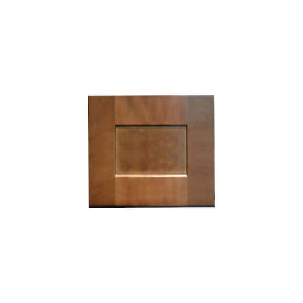 Amherst Shaker 13 in. W x 13 in. H x 0.25 in. D in Walnut Door Sample in Assembled Base Cabinet