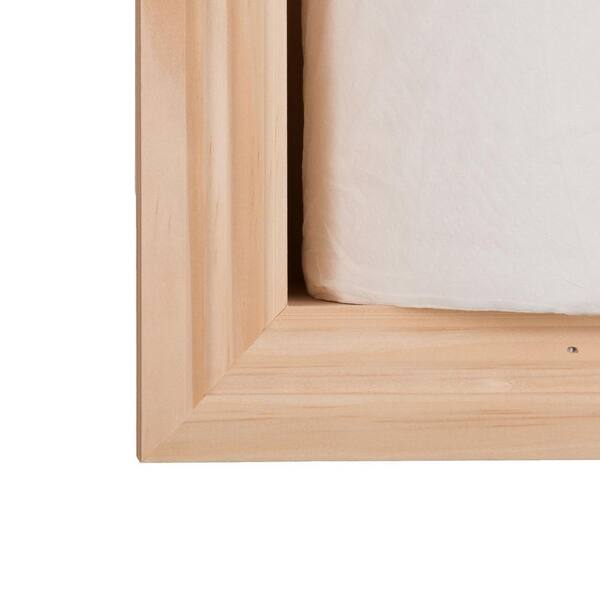 WG Wood Products Belvedere Recessed Toilet Paper Holder in Unfinished Solid Wood Double with Newport Frame with Ledge