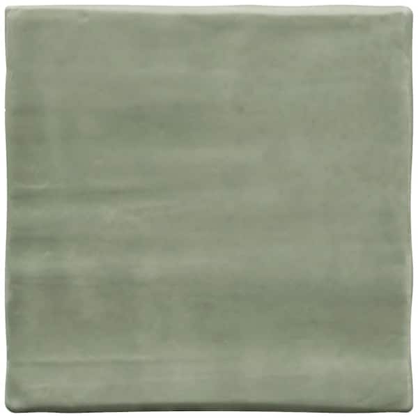 Daltile Artcrafted Aloe 4 in. x 4 in. Glossy Ceramic Wall Tile
