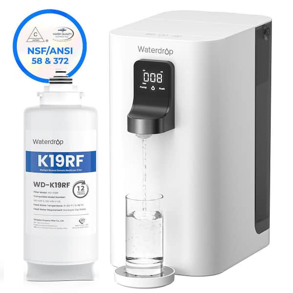 K19-S Countertop Reverse Osmosis System,4 Stage Reduce PFAS, No Installation Required,Extra WD-K19RF Replacement Filter