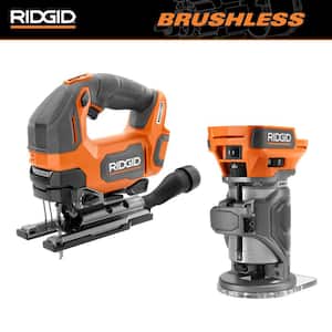 18V Brushless Cordless 2-Tool Combo Kit with Jig Saw and Router (Tools Only)