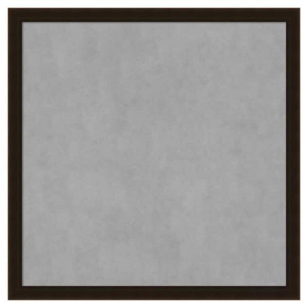 Amanti Art Espresso Brown 26 in. x 26 in. Framed Magnetic Board