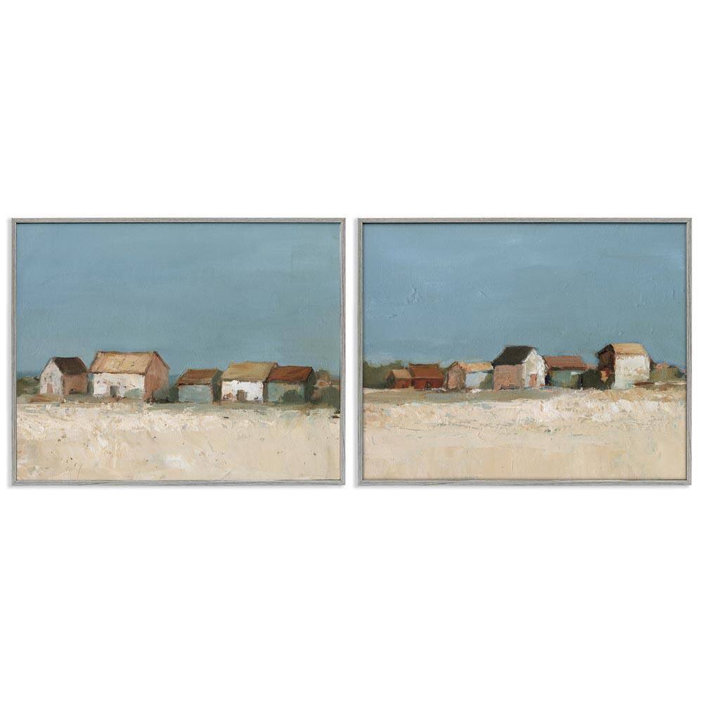 Country Houses in Distance by Ethan Harper 2 Pieces Gray Framed Architecture Giclee Art Print 24 in. x 30 in. price history on PriceWatchPro